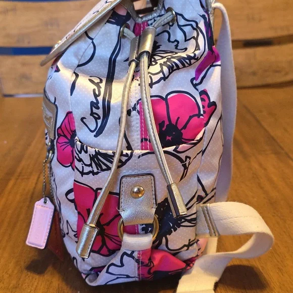 Coach Poppy Kyra Floral Backpack - Picture 3 of 16
